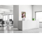 Décoration Murale en Tissu SET 40 x 40 Fleur De Bruyere Rose