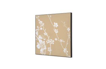 decoración textil de Pared SET 40 x 40 Flor de Cerezo Japonés Beige