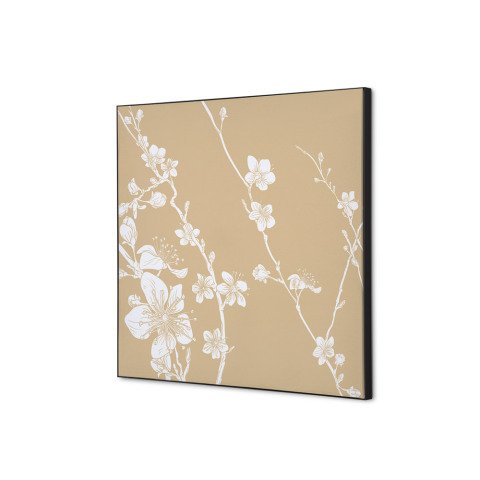 decoración textil de Pared SET 40 x 40 Flor de Cerezo Japonés Beige