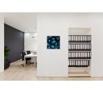 Décoration Murale en Tissu SET 40 x 40 Cactus Bleu