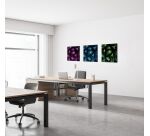 Décoration Murale en Tissu SET 40 x 40 Cactus Violet