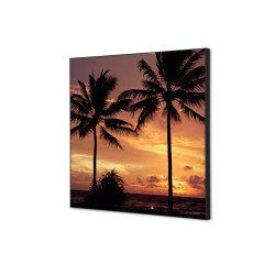 Textile Wall Decoration SET 40 x 40 Palmtrees Sunset I826