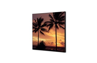decoración textil de Pared SET 40 x 40 Palmeras Puesta de Sol