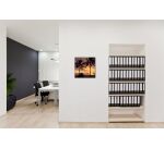 Décoration Murale en Tissu SET 40 x 40 Coucher de Soleil Palmiers