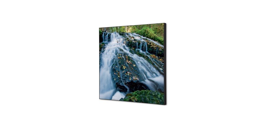 Spannstoff Wanddekoration SET 40 x 40 Wasserfallwald