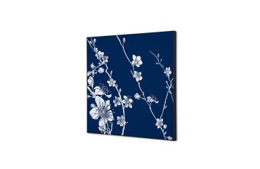 decoración textil de Pared SET 40 x 40 Flor de Cerezo Japonés Azul
