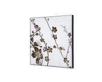 Textile Wall Decoration SET 40 x 40 Japanese Blossom Dark Brown I9