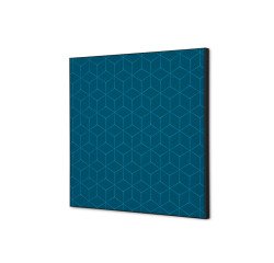 Wanddecoratie Textiel SET 40 x 40 Hexagon Blauw