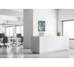 Décoration Murale en Tissu SET 40 x 40 Fleurs De Cerisier Japonais Vert