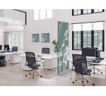 Décoration Murale en Tissu SET 40 x 40 Fleurs De Cerisier Japonais Vert