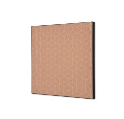 Wanddecoratie Textiel SET 40 x 40 Hexagon Beige
