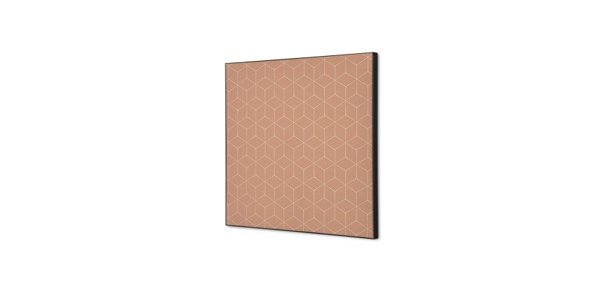 Spannstoff Wanddekoration SET 40 x 40 Hexagon Beige