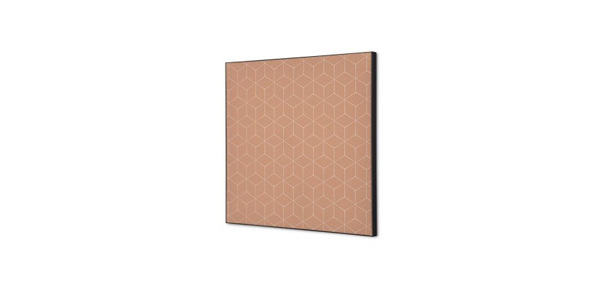 Décoration Murale en Tissu SET 40 x 40 Hexagon Beige