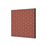 Decoración Textil de Pared SET 40 x 40 Hexagon Marrón Oscuro