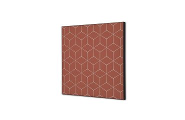 decoración textil de Pared SET 40 x 40 Hexagon Marrón Oscuro