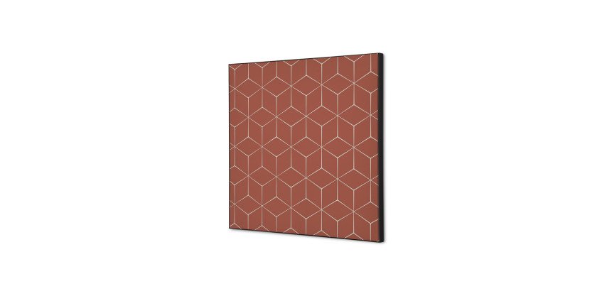 Spannstoff Wanddekoration SET 40 x 40 Hexagon Rost