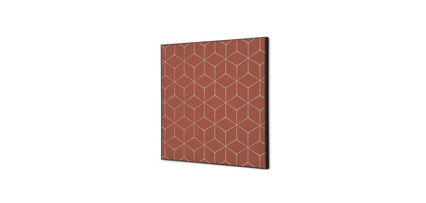 Décoration Murale en Tissu SET 40 x 40 Hexagon Rouille