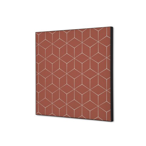 decoración textil de Pared SET 40 x 40 Hexagon Marrón Oscuro