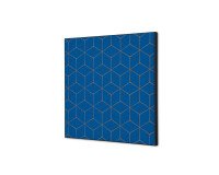 Décoration Murale en Tissu SET 40 x 40 Hexagon Bleu-Brun
