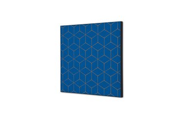 decoración textil de Pared SET 40 x 40 Hexagon Azul-Marrón