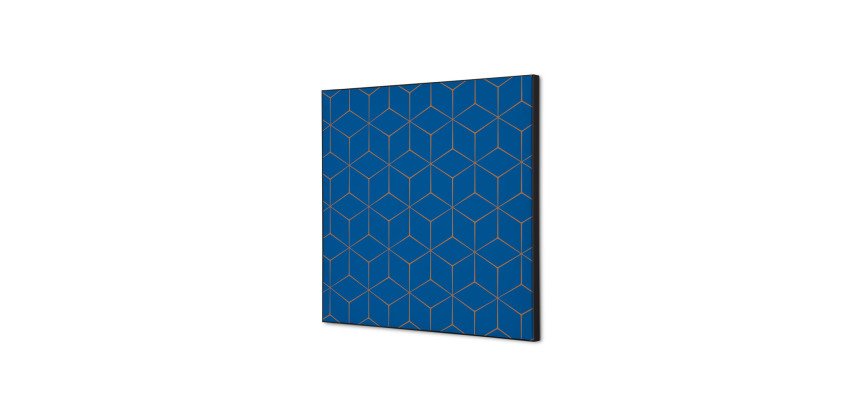 Textile Wall Decoration SET 40 x 40 Hexagon Blue-Brown I14