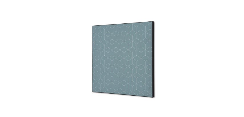 Spannstoff Wanddekoration SET 40 x 40 Hexagon Grau