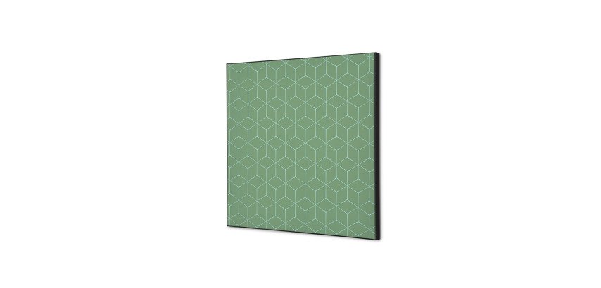 Wanddecoratie Textiel SET 40 x 40 Hexagon Groen