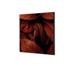 Décoration Murale en Tissu SET 40 x 40 Feuillage Rouge