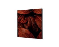 Décoration Murale en Tissu SET 40 x 40 Feuillage Rouge