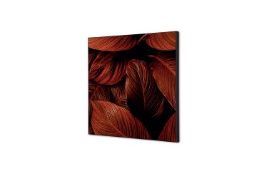 decoración textil de Pared SET 40 x 40 Hoja Botánica Roja