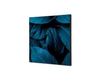 Décoration Murale en Tissu SET 40 x 40 Feuillage Bleu