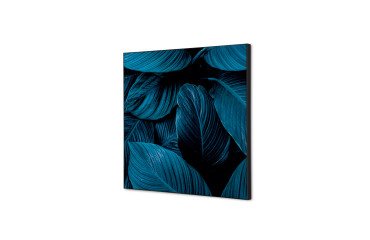 decoración textil de Pared SET 40 x 40 Hoja Botánica Azul