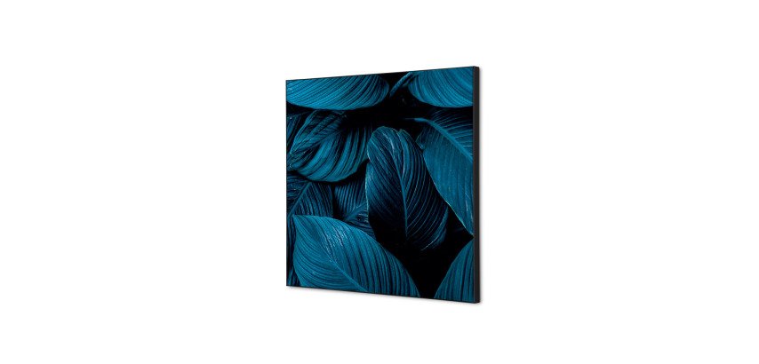 Textile Wall Decoration SET 40 x 40 Botanical Leaves Blue I20