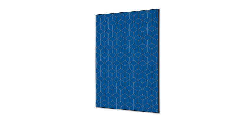 Décoration Murale en tissu SET A1 Hexagon Bleu-Brun