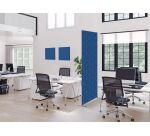 Décoration Murale en Tissu SET A1 Hexagon Bleu-Brun