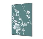 Décoration Murale en Tissu SET A1 Fleurs De Cerisier Japonais Vert