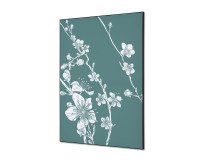 Wanddecoratie Textiel SET A1 Japanse Bloesem Groen