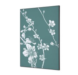 Wanddecoratie Textiel SET A1 Japanse Bloesem Groen