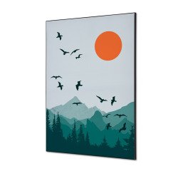 Textile Wall Decoration SET A1 Sun and Birds I25