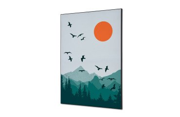 Décoration Murale en Tissu SET A1 Soleil Et Oiseaux