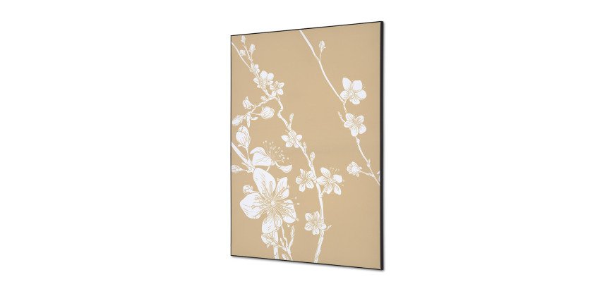 Décoration Murale en Tissu SET A1 Fleurs De Cerisier Japonais Beige