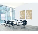 Décoration Murale en Tissu SET A1 Fleurs De Cerisier Japonais Beige