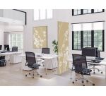 Décoration Murale en Tissu SET A1 Fleurs De Cerisier Japonais Beige