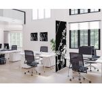 Textile Wall Decoration SET A1 Japanese Blossom Black I7