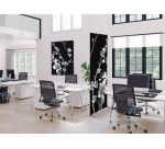 Textile Wall Decoration SET A1 Japanese Blossom Black I7