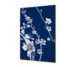 Textile Wall Decoration SET A1 Japanese Blossom Blue I8