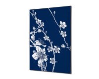 Décoration Murale en Tissu SET A1 Fleurs De Cerisier Japonais Bleu