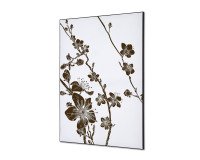 Décoration Murale en Tissu SET A1 Fleurs De Cerisier Japonais Brun Foncé