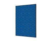 Spannstoff Wanddekoration SET A2 Hexagon Blau-Braun