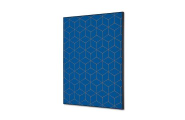 decoración textil de Pared SET A2 Hexagon Azul-Marrón